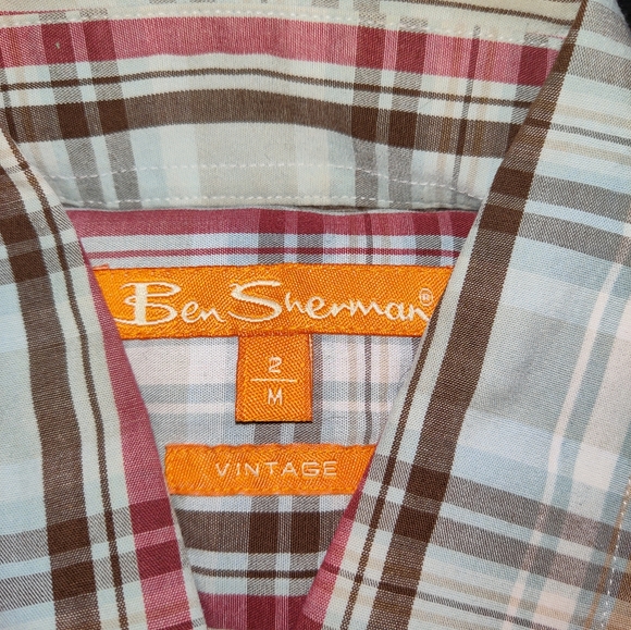 Ben Sherman Short Sleeve Plaid Button Down - Picture 3 of 15